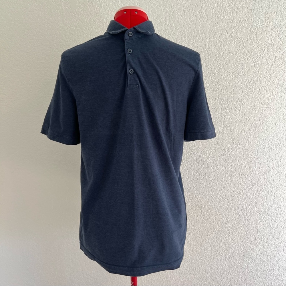 H&M Dark Blue Polo Collared Short Sleeve Shirt Size Medium